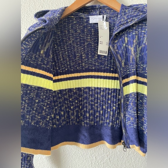 Urban Outfitters Cropped Hoodie Sweater Women’s M Striped Primrose Full Zip Up - Picture 10 of 16